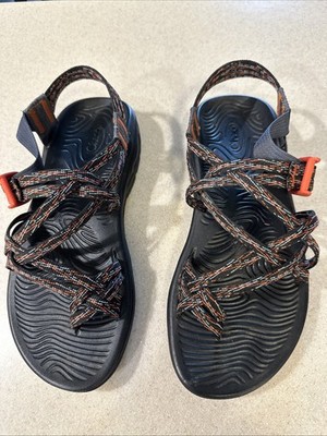 Chaco Women s ZX/2 Classic Sport Sandals Black Orange Blue Strappy Toe Sz 8