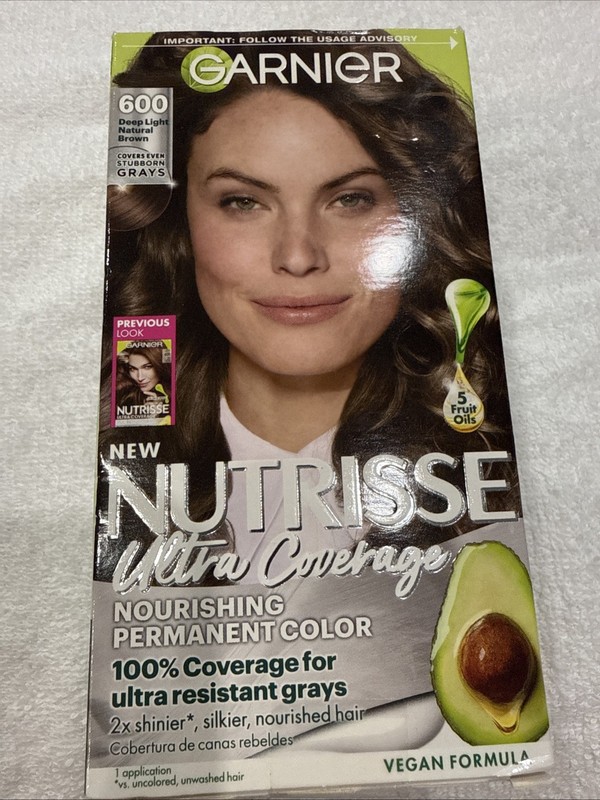 Garnier Nutrisse Ultra Coverage Permanent Hair Dye Deep Light Brown Vegan