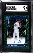 2021 Donruss Optic Tarik Skubal GREEN MOJO PRIZM AUTO SGC 9 RC (99/99)