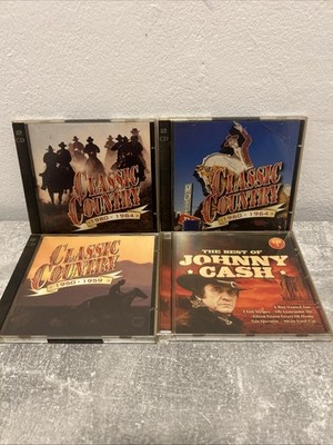 4er Set Country CDs: 3x Time Life Classic Country & Johnny Cash 3-CD Box