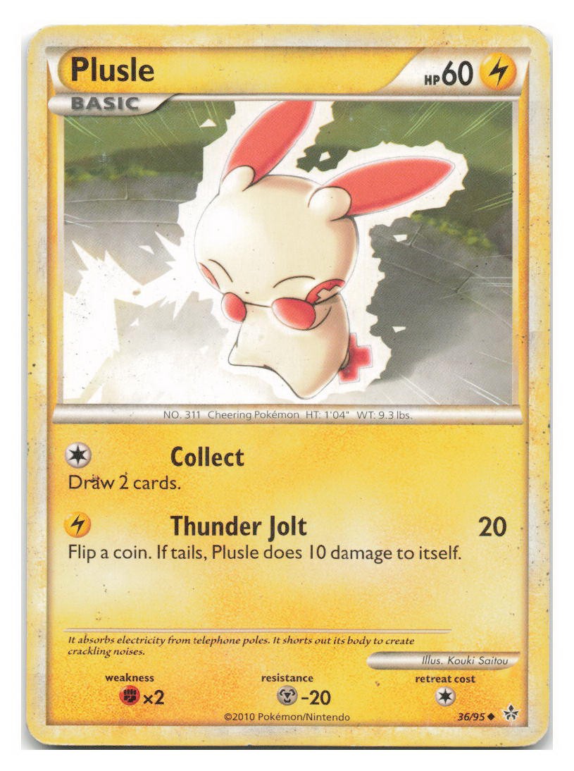 Plusle #36/95 Unleashed Pokemon tcg