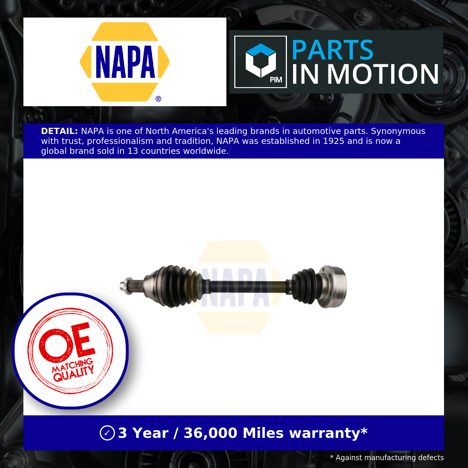 Drive Shaft Front Left NDS1170L NAPA Driveshaft 6Q0407451PX 6Q0407271AK Quality - Image 8