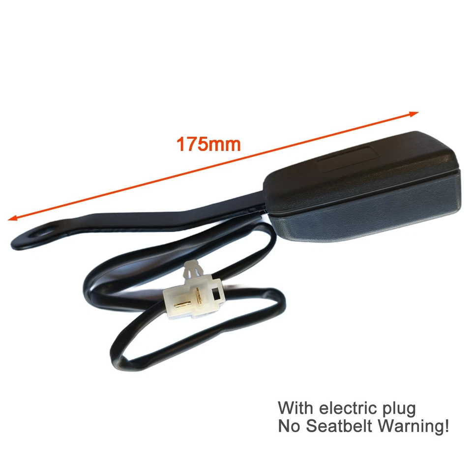 For Ford Car 3Point Seat Retractable Universal Sash Lap Belt Grey +Sensor Plug - image 3 of 4