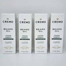 Cremo Beard Oil Cedar Forest Scent 1 fl oz (4 Pack)