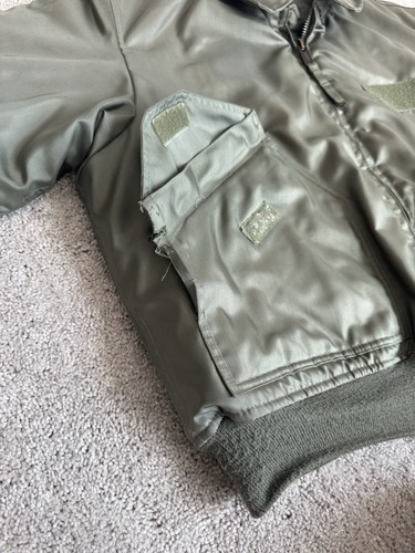Vintage USAF Mens XL Flyers CWU 45P Flight Jacket Military Air Force Isratex - Picture 11 of 12
