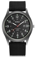 🇫🇷 Montre Homme à Quartz avec Dateur de Couleur Noir - Envoi de France 🇫🇷
