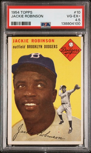 1954 TOPPS #10 JACKIE ROBINSON PSA 4.5