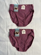 NEW Bali Breathable Cotton Hi-Cut Panty Mauve DFLEHC Women  s Size Small 2 Pair