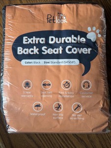 Petloox Back Seat Cover for Cars Trucks 58x54 Sealed In Packaging Brand New
