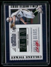 2019 Panini Elite Extra Edition #CT-AV Andrew Vaughn College Tickets Signatures