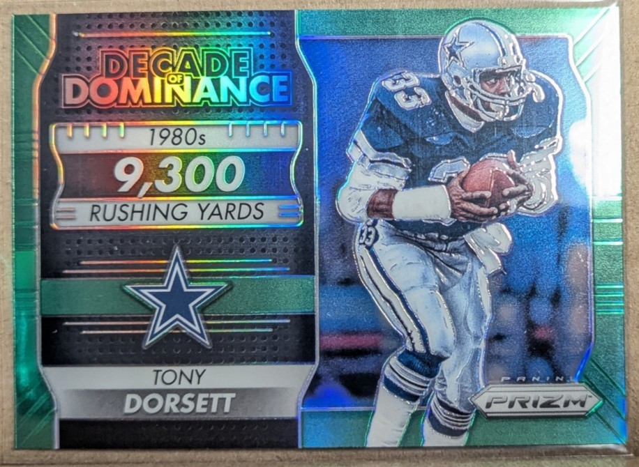 2016 Panini Prizm - Decade of Dominance Tony Dorsett #11 Green Prizm