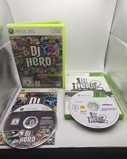 DJ Hero 1 and 2 - (Xbox 360, 2009) -2 Game Bundle - CIB/ Complete (Tested/Works)