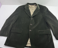 Chaps Ralph Lauren Green Corduroy Sport Coat Men  s 46-48 Chest 3 Button READ ALL