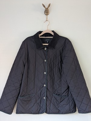 Gant New Haven Quilted City Jacket Women's Size Medium UK 10 / 12 Navy Blue 