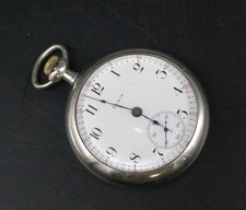 Antique Elgin Grade 294, 18s,7j Pocket Watch 1915 Runs, SilverRode Case
