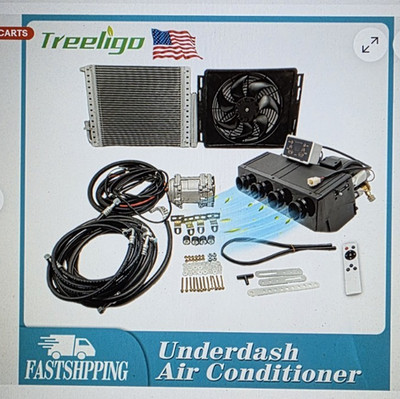 12V Remote Control Underdash Cool Electric Air Conditioner DC Auto Car A/C Kits