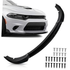Front Bumper Lip Splitter Spoiler Compatible with Dodge Charger SRT Matte black