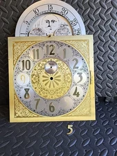 Vintage Ridgeway Grandfather Clock Face Moon Dial Missing 9