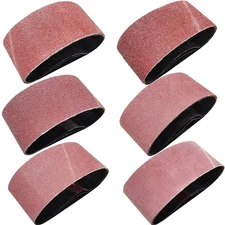 18 Pack 2-1/2 x 16 Inch Abrasive Sanding Belts Kit - 60 80 120 150 240 400 Gr...