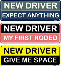 3PCS Magnetic Student Driver Stickers, Reflective Reusable Bumper Sticker Set...