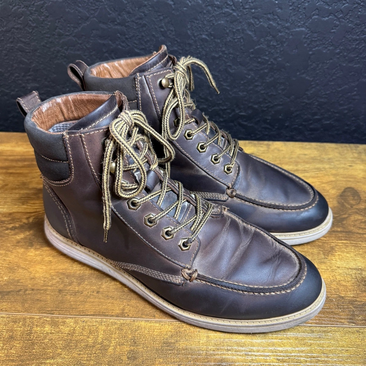 Alpine Design Leather Upper Brown Boots for Men for Sale  display picture 3