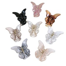 6 Pcs Clear Mini Butterfly Hair Clips Hair Claw Clamps Jaw Clips Hair Accesso...