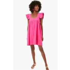 Tuckernuck Pomander Place Camellia Hazel Flutter Sleeve Woven Dress Large