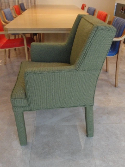 Sillón de club de diseño de tela verde Harvey Probber moderno de mediados de siglo RARO Foto 4 de 4