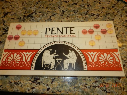 EUC, Pente Glass Stones Classic Game of Skill by Parker Brothers 1984