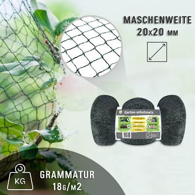 Vogelschutznetz Teichnetz Obstbaumnetz Schutznetz 18g/m² viele Größen