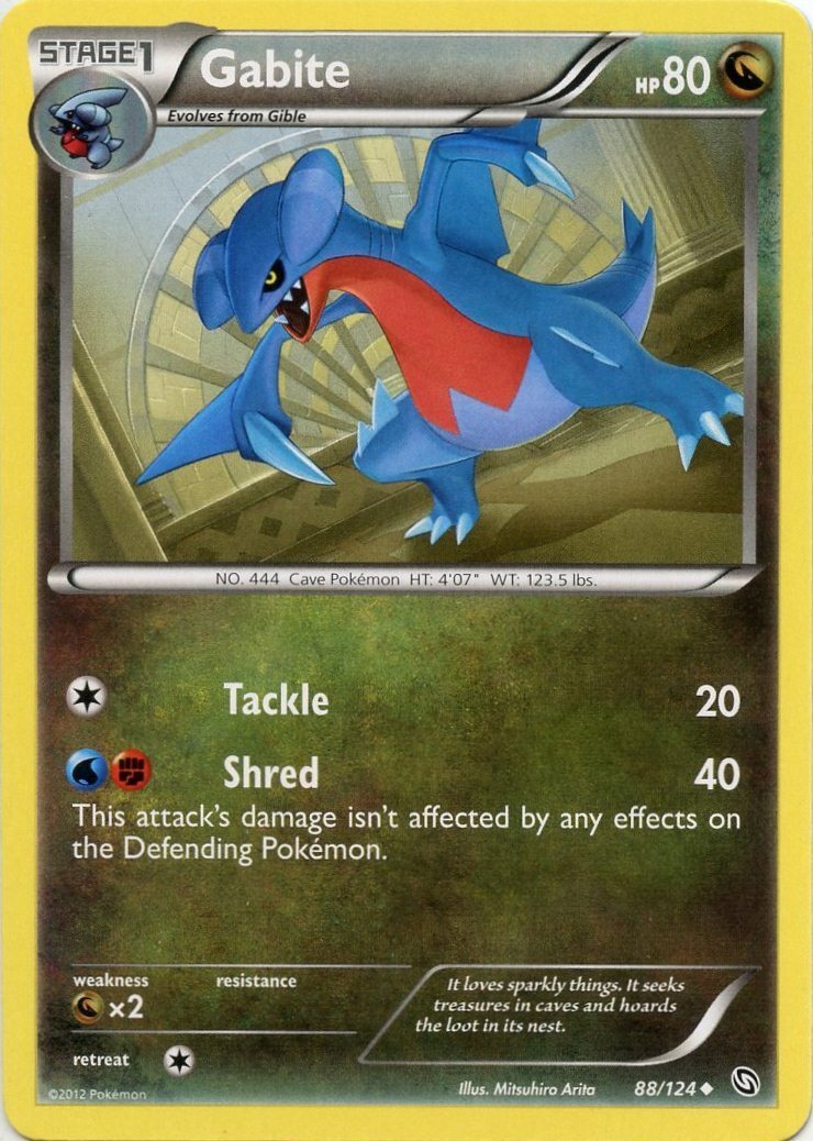 Pokemon - Gabite - 88/124 - Uncommon - BW - Dragons Exalted - NM
