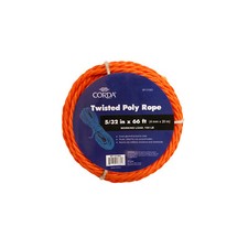 Corda 5/32in x 66ft twisted poly rope 2-PACK 