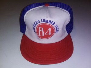 OLD VINTAGE HAT TRUCKER SNAPBACK ADVERTISING FARMER MESH 84 LUMBER