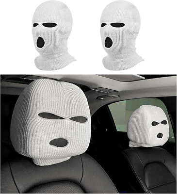 Funny Car Seat Headgear Spoof Mask Hat Headcover Dustproof Halloween Decoration