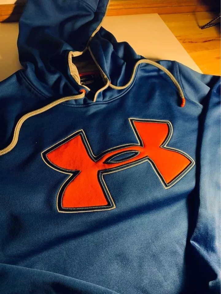 Under Armour Blue & Orange Hoodie SM/P loose fit