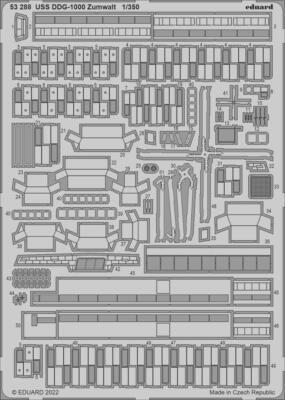 MW22 EDUARD 53288 USS DDG-1000 ZUMWALT 1/350  PE SET for SNOWMAN MODELS / TAKOM