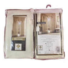 2 Lorraine Home Fashions Riverie Eggshell Sheers 63”L X 60”W