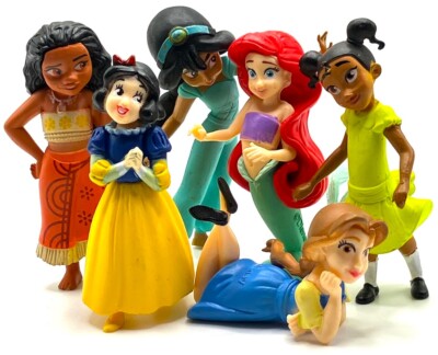 DISNEY PRINCESSES BEGINNINGS Figure Play Set PVC TOY Moana ARIEL Jasmine TIANA!