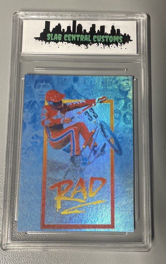Rad bmx movie 80's Eddie Fiola custom aceo holographic card graded