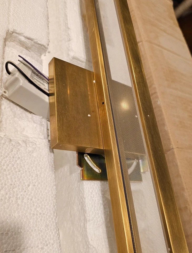 Tech Lighting 700BCBND24NB-LED930 Banda 1 Light 24"W LED Bath Bar -Natural Brass - Image 2 of 4