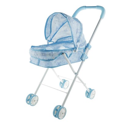 Mini Kunststoff Baby Puppenwagen für Kleinkind Möbel blau vorgeben Spielzeug