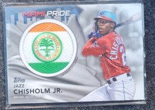 2022 Topps Series 1 City Flag Commemorative Relics Jazz Chisholm Jr Patch