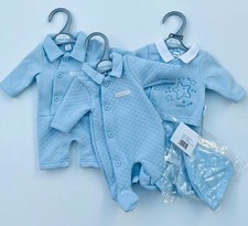 Premature Tiny Chick Small Baby Cloths All in one 3-5lbs - 5-8lbs Baby Blue
