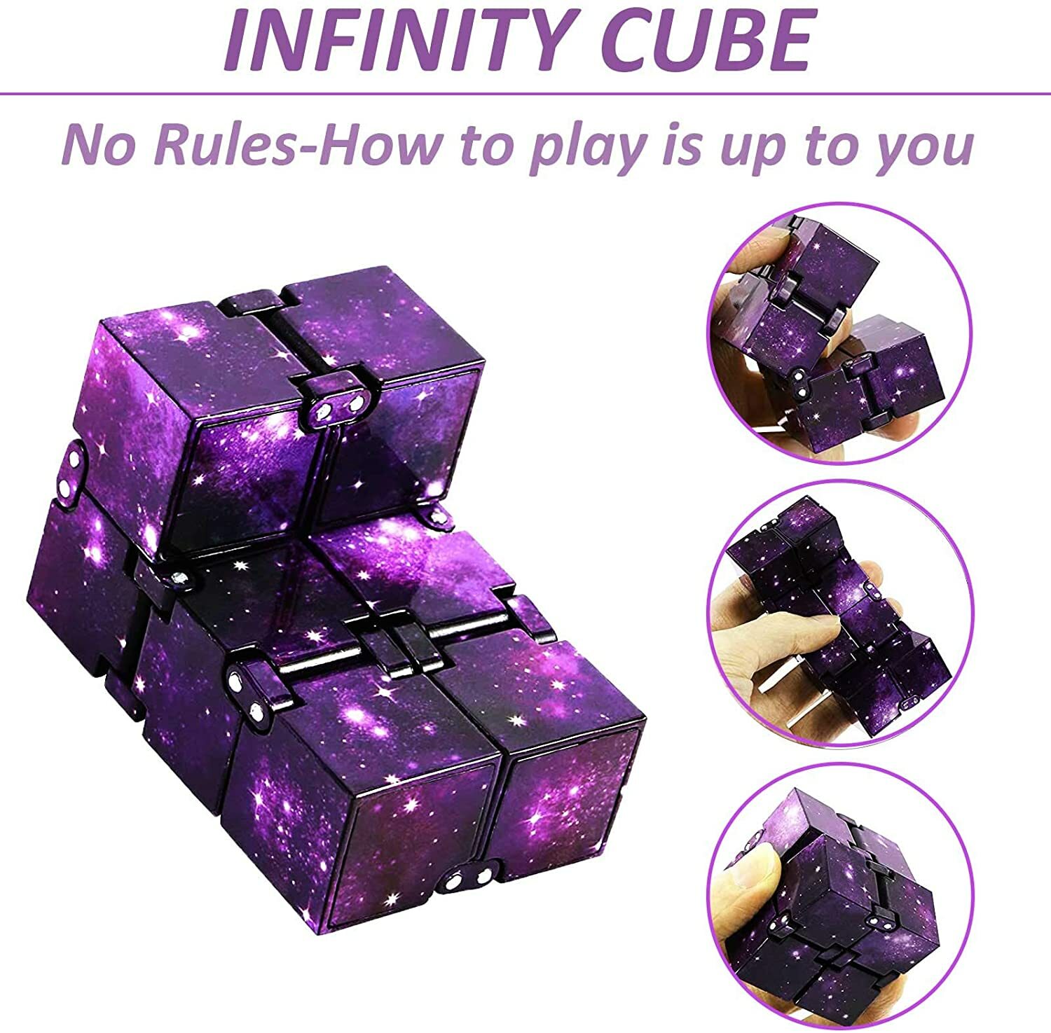 Galaxy Sensory Infinity Cube Fidget Toy For Stress Autism Anxiety Relief New Ebay