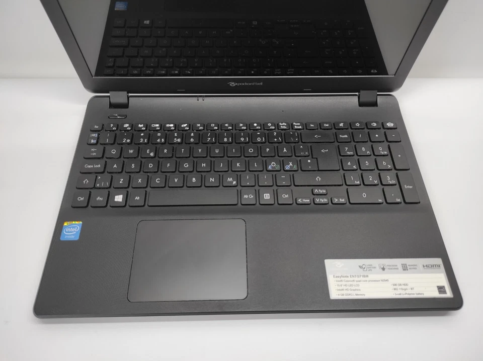 NOTEBOOK PACKARD BELL TE69BM INTEL CELERON N2820 8GB RAM 320GB HD WIFI WEBCAM - Immagine 2 di 4