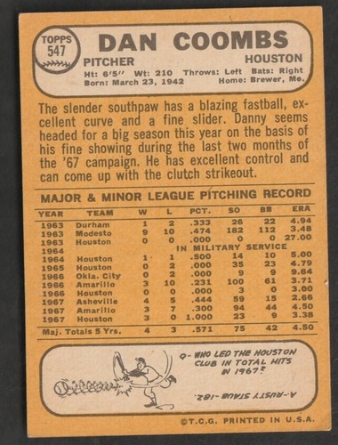 1968 Topps Baseball Cards Scegli una carta a scelta 295-660 EX X-MT 1/25 Set Break - Foto 412 di 490