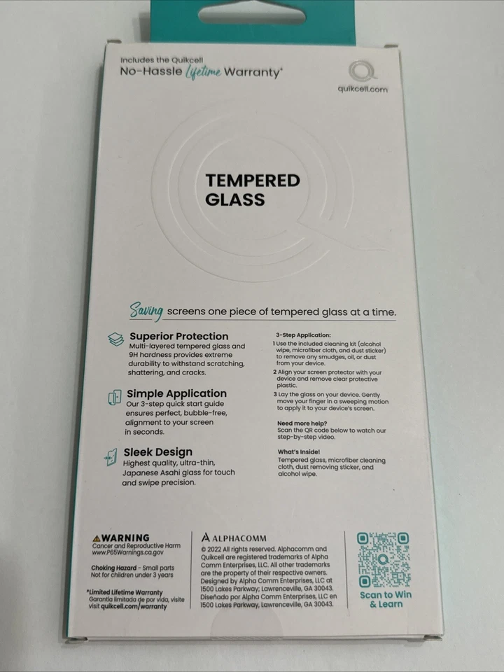 QUIKCELL Premium Tempered Glass Screen Protector for OnePlus Nord N300 5G - Image 2 of 2
