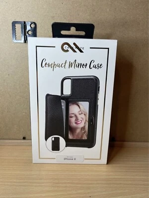 iPhone X Phone Case Compact Mirror Black With Wallet NEW CaseMate - Image 1 of 4