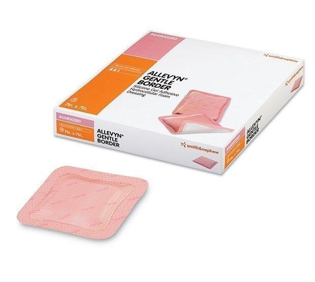 ALLEVYN Gentle Border 7.5cm x 7.5cm x10 Adhesive foam dressing 66800269  5000223463885| eBay