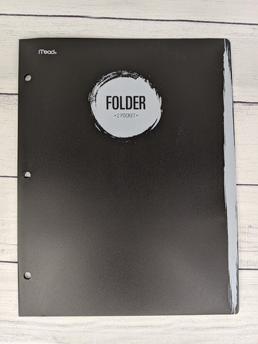 Plastic Mead 2 Pocket School Folder, 12" X 9 3/8", assorted colors - Picture 2 of 9